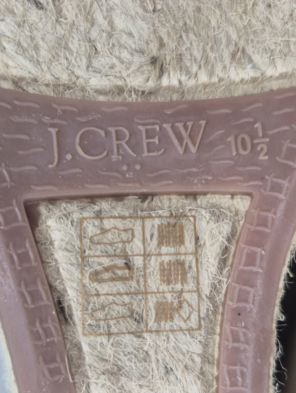 J Crew Espadrilles women's 10.5 beige canvas wedge heel NEW